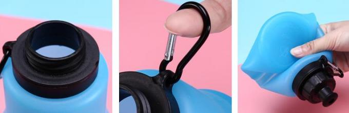 480ML Collapsible Silicone sport bottles Food Grade BPA Free with custom logo