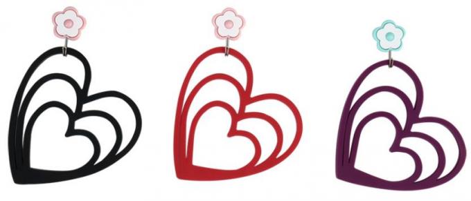 Heart Shape Silicone Eating Utensils Environmental 15.5*16cm 66g