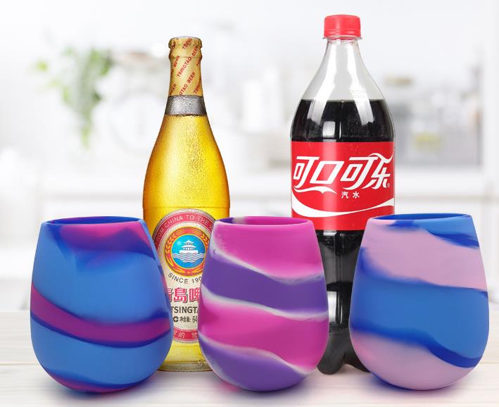 Unbreakable Reusable Colorful Silicon Wine Cup , Coffee Silicone Wine Glasses | Featured Image
