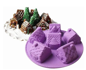 House Look High Temp Silicone Mold 6 Cavity Small Reusable Washable