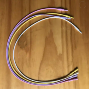 Eco-friendly 24 inch long Black Silicone Rubber 2mm Tubing Cord Necklace with Locking Clasp |